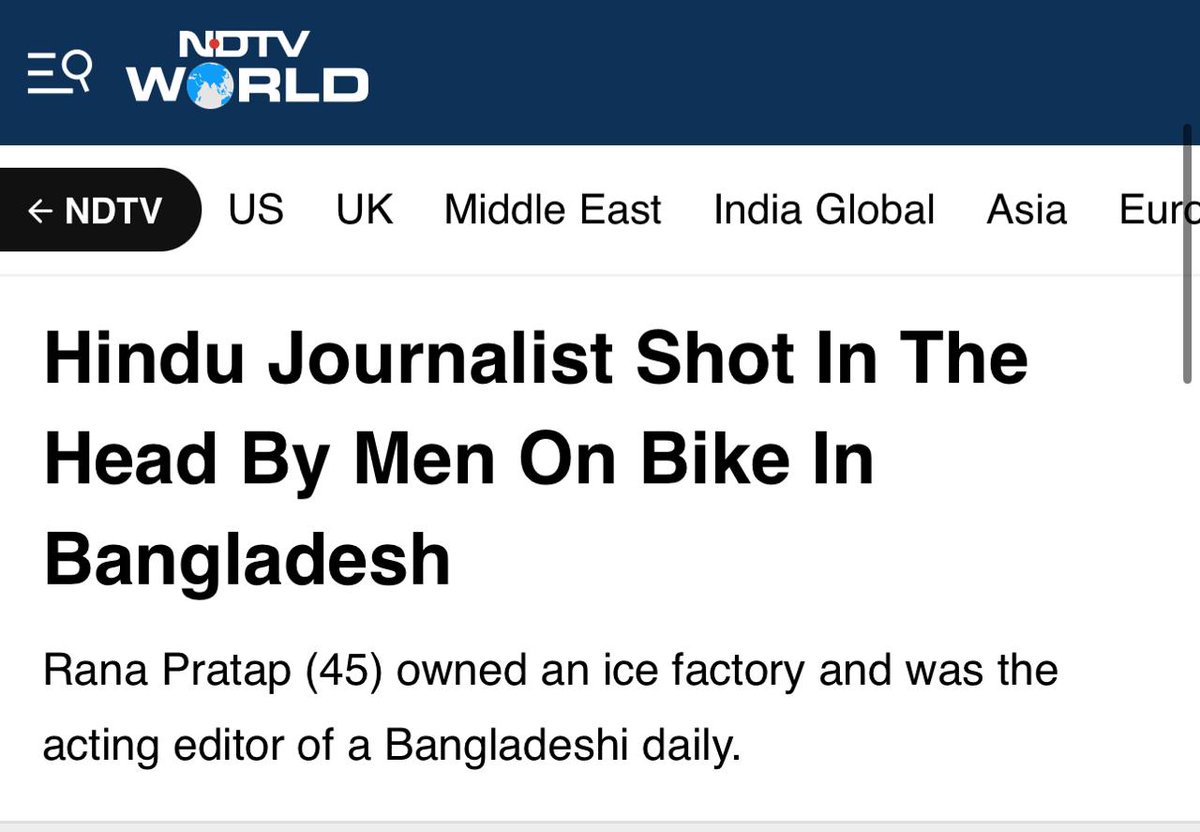 👉Dipu Das
👉Khokan Das
👉today, Rana Pratap

Every few days, Bengali Hindus are being brutally massacred by Islamists! Is this is coincidence that just last year,

👉Haragobinda Das 
👉Chandan Das 

Were also brutally assassinated for being Hindu in West Bengal! 

This is a