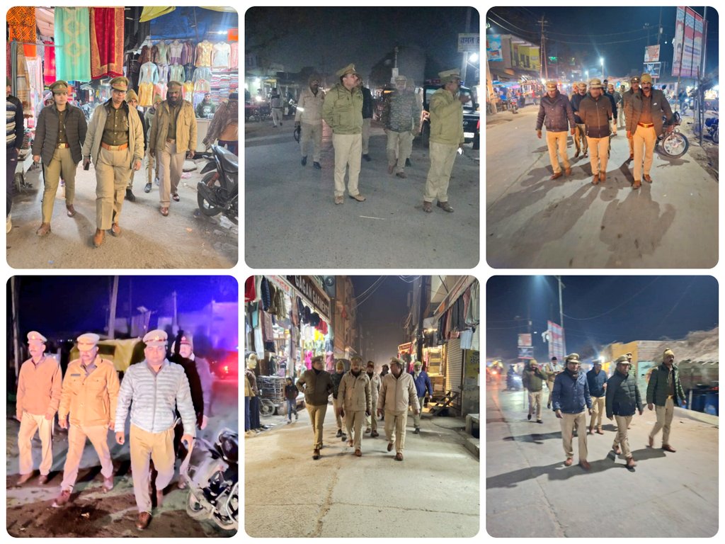 Etahpolice's tweet photo. #SSP_ETAH के निर्देशन में आमजन में सुरक्षा तथा विश्वास की भावना उत्पन्न करने के उद्देश्य से जनपदीय पुलिस द्वारा भीड़भाड़ वाले स्थानों/मुख्य बाजारों में पैदल गश्त करते हुए अनावश्यक घूम रहे लोगों को दी गई सख्त हिदायत।
#FootPatrollingUpp
#UPPolice https://t.co/ew9bJcVDhp