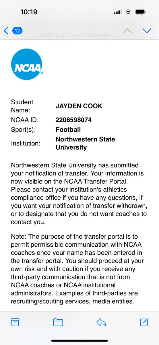 jayden1cook's tweet image. In the Portal with 3 Years of Elgibility! Let’s Eat!!