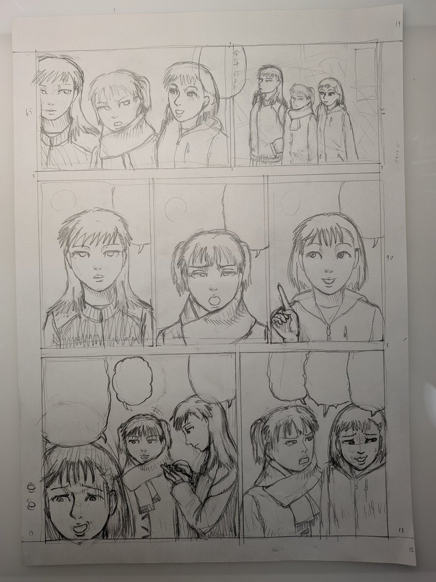 人物は描けた。マフラー全部描き直したけど良くなったかは分からない