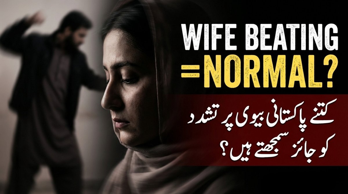 NativeMediaPk's tweet image. #NativeMedia #EndViolence #DataAnalytics #Public 
ہماری وڈیو کسی فرد/طبقے کو نشانہ بنانے کے لیےنہیں بلکہ سماج کی اجتماعی ذہنیت پر سوال اٹھانےکی کوشش ہے۔ @GallupPak اور #PDHS سروے ڈیٹا کیا بتاتاہے
بیویوں پر تشدد ہمارے ہاں #Normal بات ہے؟ کتنے فیصد پاکستانی مرد و خواتین اس بربریت