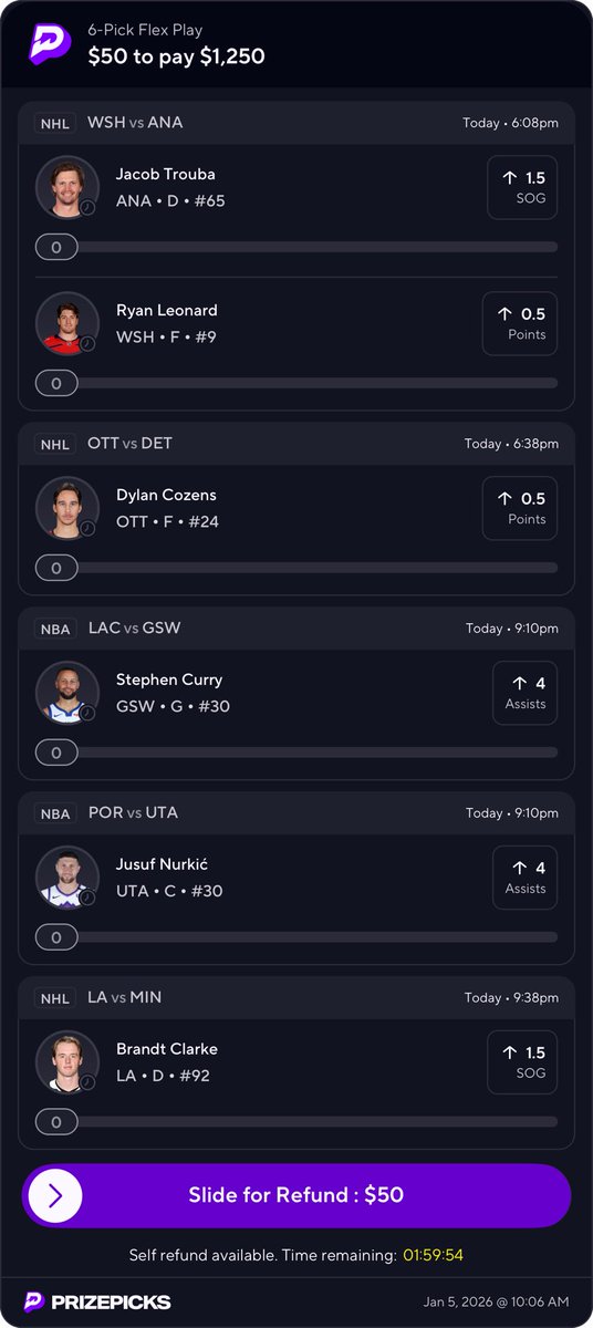 Sharpstacktips's tweet image. NHL × NBA 25X Slam 🏒🏀💰
Don’t miss out on winning plays 🔥
Link on my bio

#GamblingX | #PrizePicks | #Underdog | #CS2 | #Dota2 | #LeagueOfLegends | #eSports | #GamblingTwitter #TennisPicks #CFB #NFL #fanduelparlays