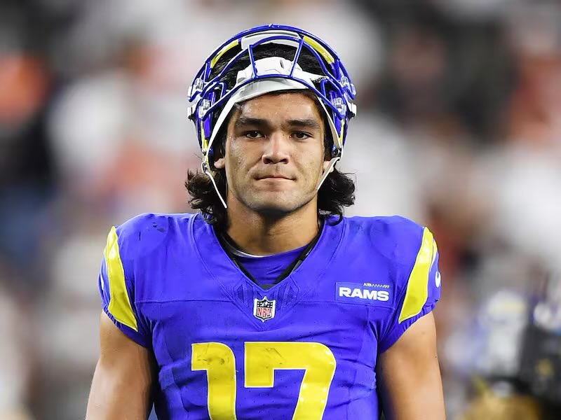 PolymarketBlitz's tweet image. Puka Nacua                 Jaxon Smith-Njigba

- 16 GP                             - 17 GP
- 129 Receptions          - 119 Receptions
- 1,715 Yards                   - 1,793 Yards
- 10 TDS                          - 10 TDS
- 3% OPOY Odds         - 96% OPOY Odds