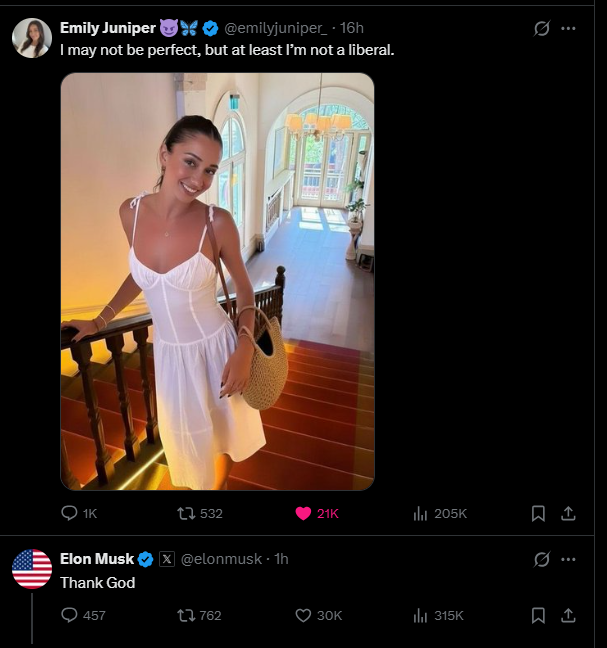 Haha, <a href="/elonmusk/">Elon Musk</a> - did you plan the placement of your post?