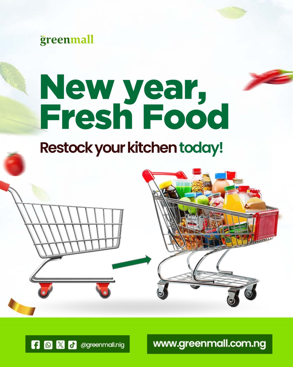 greenmall_nig's tweet photo. The Festive season is over but guess what is not? 
Greenmall delivering fresh food
We are your go to plug for every grocery essential

#greenmall #foodstuff #lagos https://t.co/Xb0tXeffmR