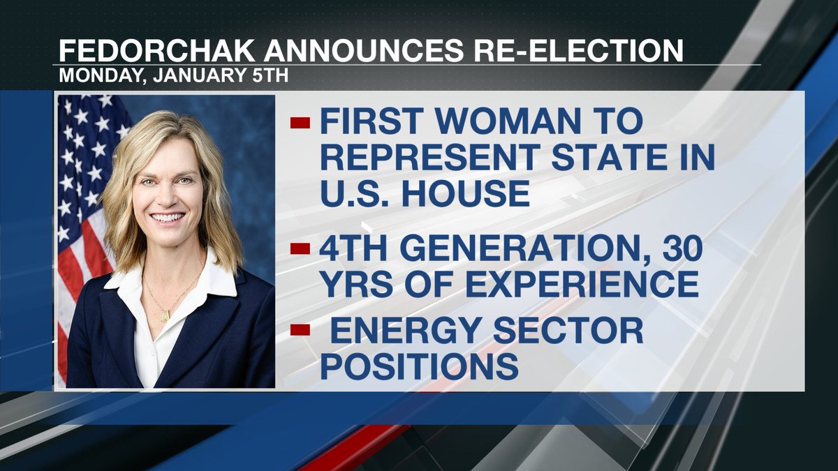 Republican congresswoman Julie Fedorchak is officially announcing her re-election campaign. More: kfyrtv.com/2026/01/05/fed…