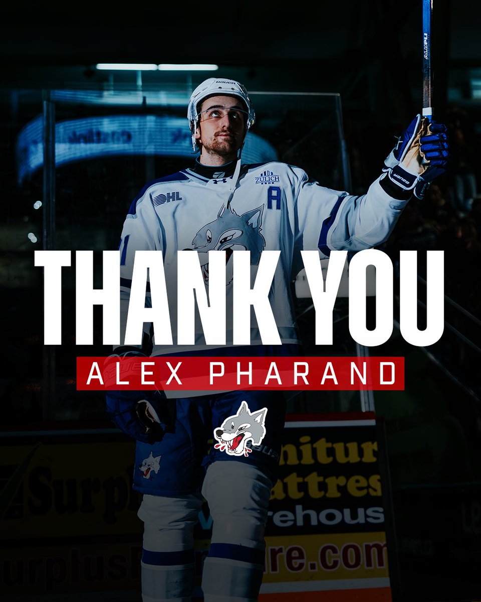 Thank you, Pharsy.

You left an indelible mark on the Sudbury Wolves and the community. Thank you for the effort, heart, and dedication you brought every time you stepped on the ice.

Wishing you nothing but success with Villy in Windsor.

#ThrowbackEra #WolvesNation