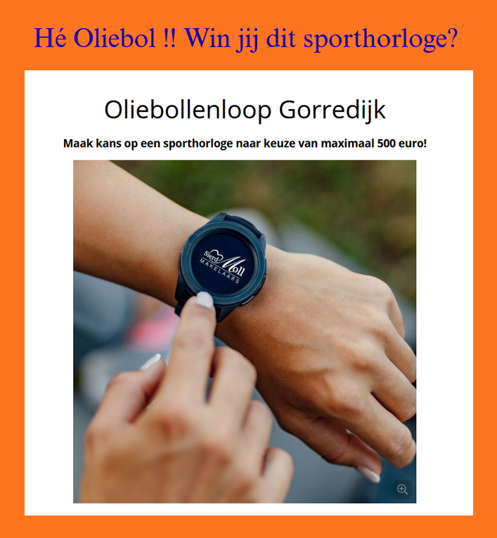 Hé Oliebol! Tot donderdag kan je nog meedoen aan de winactie. Vrijdag maken we de winnaar bekend. Lees meer via:  sierdmoll.nl/oliebollenloop…