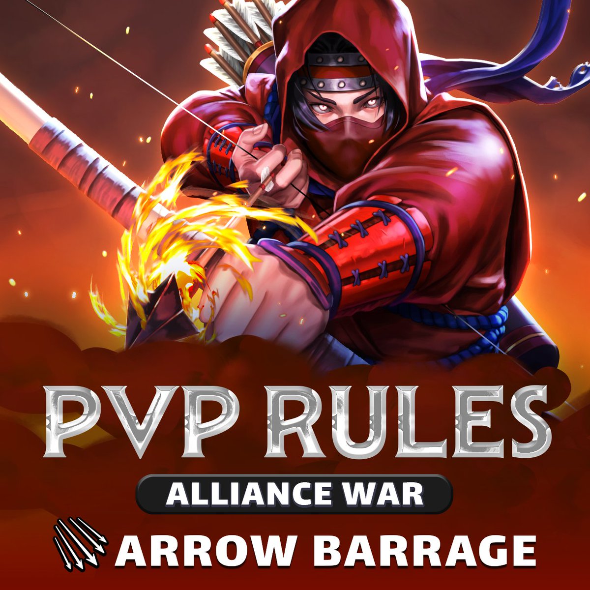 EmpiresPuzzles's tweet photo. Let the arrows of fate rain upon your enemies! It's time for Alliance War! Join the battle to defend your Alliance's honor. ⚔️
This week's rule is: Arrow Barrage 🏹
#topapp #mobilegame #rpg https://t.co/QIGsCPbTZ5