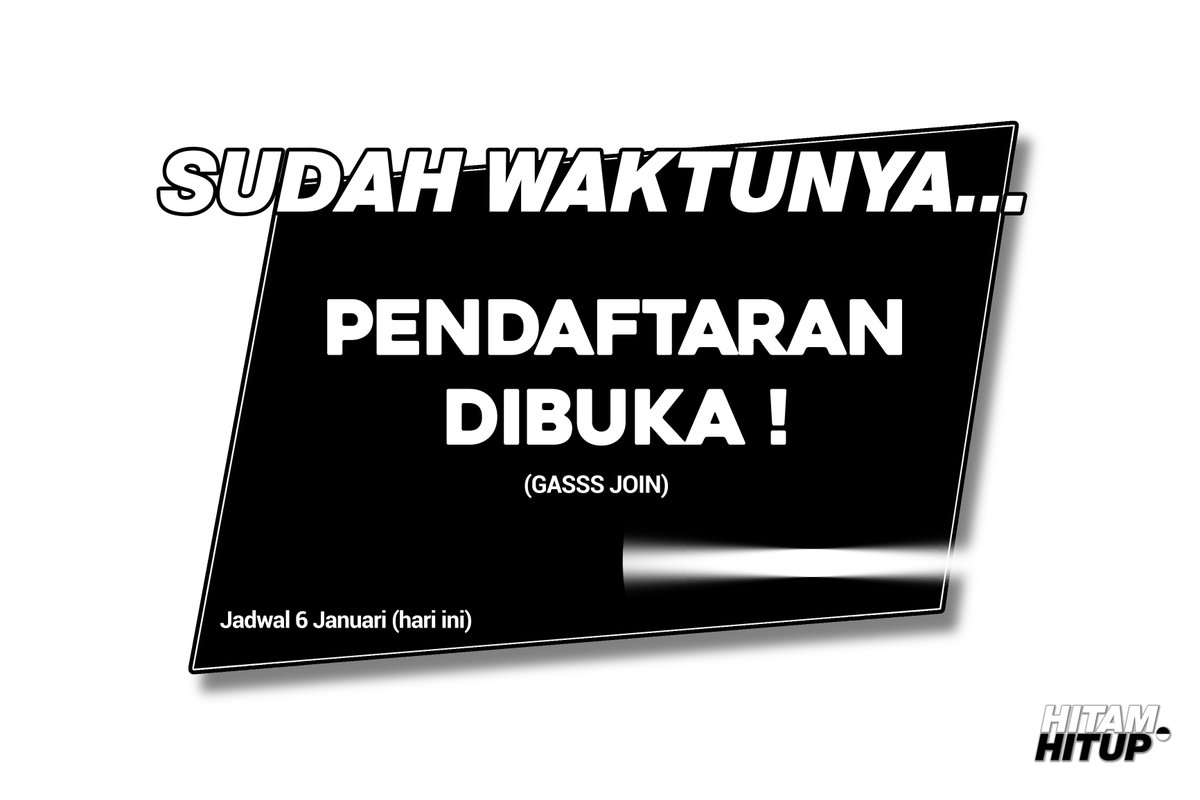 hitamhitup's tweet photo. ㅤ
𝗛𝗔𝗛? APAAN TUH?!
ㅤ
Hahay, ini lah waktu yang kita tunggu-tunggu..! ;) Tepat sudah jam 12 TENG biar 𝗚𝗢𝗡𝗚 bgt (banget) seperti cinder ela, ketua nyatakan bahwa pendaftaran titik kimpul telah 𝗗𝗜𝗕𝗨𝗞𝗔. #ASEK 🎉
ㅤ https://t.co/V4r2JfB4QA