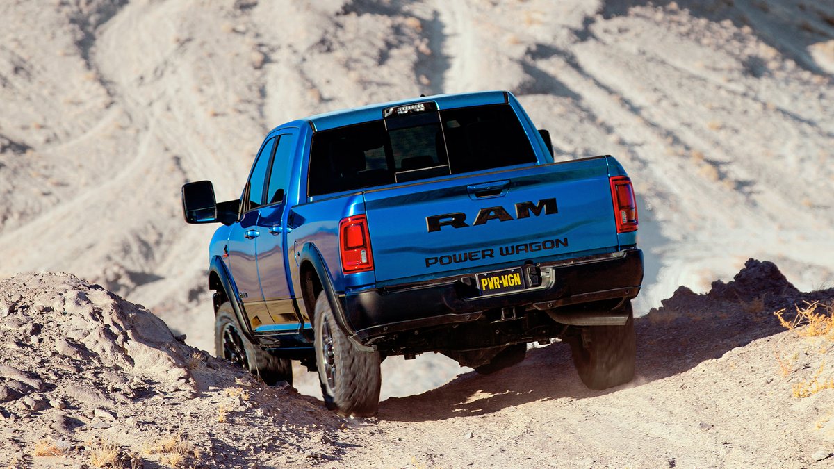 RamTrucksCanada's tweet photo. Got about 20,000 pounds* to tow? The Ram 2500 Power Wagon® With a Diesel Engine Option won't ask questions. Hitch up, brother.​
​
*When properly equipped. Additional options, equipment, passengers, and cargo weight may affect payload/towing weights. Contact dealer for details. https://t.co/bZ1ClAHgMW