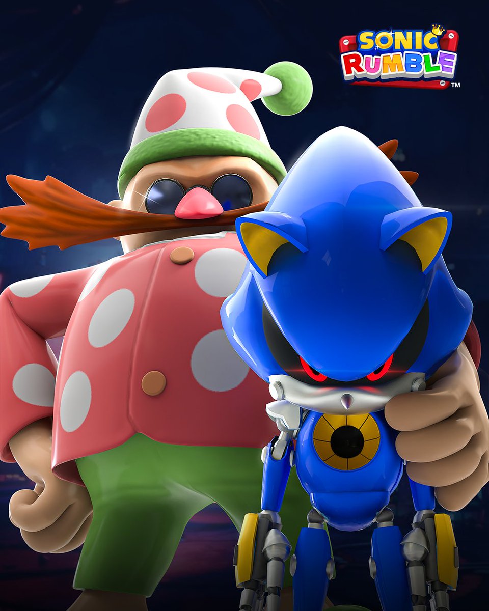 Sonic_Rumble's tweet image. Eggman’s hyped for pyjamas day. Metal Sonic not so much. Father–son bonding is…a work in progress.