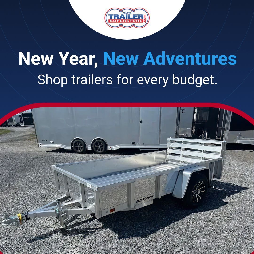 TrailerSStore's tweet image. This January, make a resolution to explore more! All Pro Trailer Superstore has the perfect trailer to fit your needs and your budget. Shop our wide selection today ➡️buff.ly/wLIsAjh.

#Newyears #2026 #NewYearNewTrailer #AllProTrailer #Adventure #Travel #Trailer