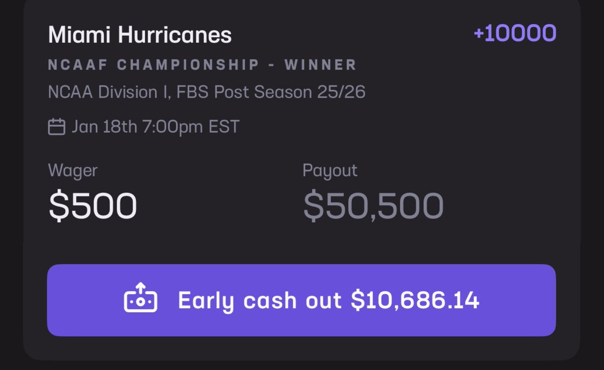 AndySlater's tweet photo. It’s game week and I see @HardRockBet is having second thoughts! I’m not! #GoCanes https://t.co/ksq6taDuWp
