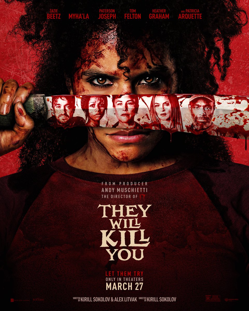 DiscussingFilm's tweet image. First poster for ‘THEY WILL KILL YOU’, starring Zazie Beetz

The thriller follows a woman with a housekeeping job in a NYC skyscraper who uncovers a possible satanic cult