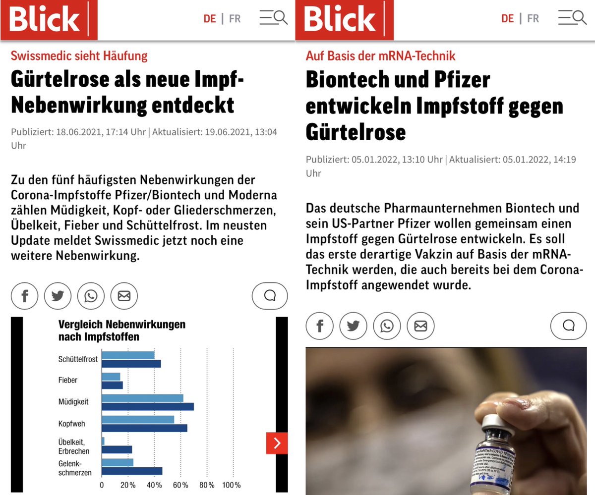 Tom_Bayou's tweet image. 18.06.2021: "Gürtelrose als neue Impf-Nebenwirkung entdeckt"

05.01.2022: "Biontech und Pfizer entwickeln Impfstoff gegen Gürtelrose"

#RichtigErinnern #Geschäftsmodell