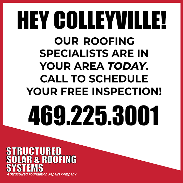 structroofing's tweet photo. Our Roofing Specialists are in and around the greater Colleyville area this week.  Call now to schedule your FREE inspection! 

]#colleyvilletx #roofinginspection https://t.co/hIKcT90vz9