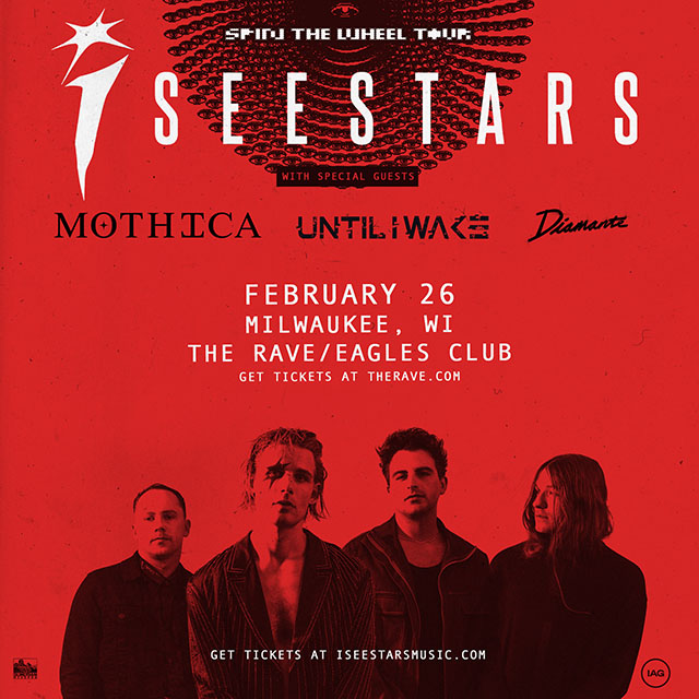 therave's tweet image. .@iseestarsmusic is launching their massive U.S. Tour at The Rave on February  26th with support from @dearmothica, @untiliwake, and @DIAMANTEband! 💫

» therave.com/iss «