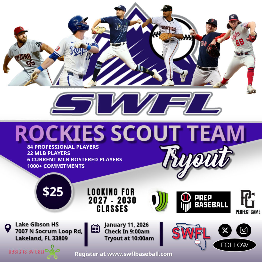 SWFLBaseball1's tweet image. If you can’t make Saturday at Island Coast HS, we have a Sunday option at Lake Gibson HS. Competitive schedule and fees, great recruiting network.