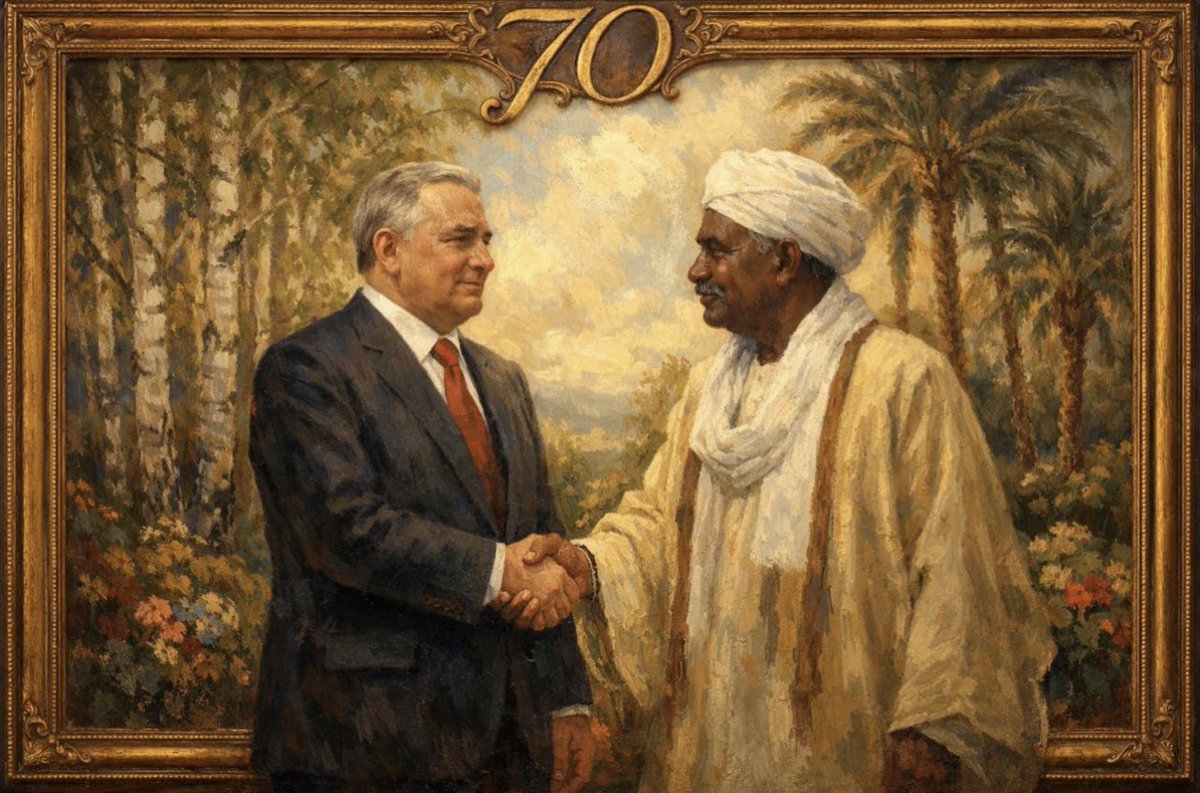 The 70th Anniversary of Sudanese - Russian Relations 

Today, January 5, 2026, marks the 70th anniversary of the establishment of diplomatic relations between Sudan and the former Soviet Union, now Russian Federation. The two countries have maintained political, economic, and
