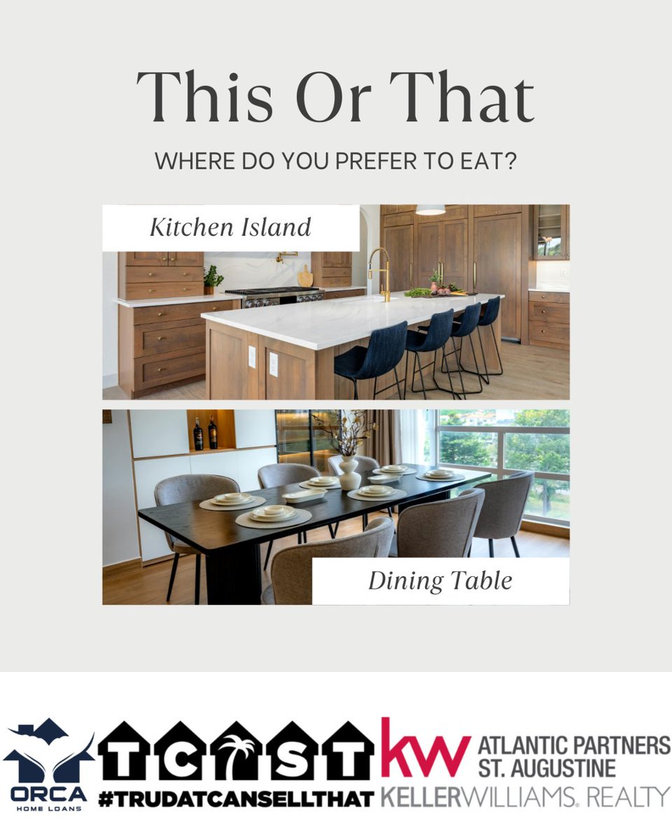 trudatcansell's tweet image. 🍽️ Whether it’s casual moments around the kitchen island or comforting dinners gathered around the dining table, the right space sets the tone for connection and conversation.

Which one feels like your style?

#homedining #familymeals