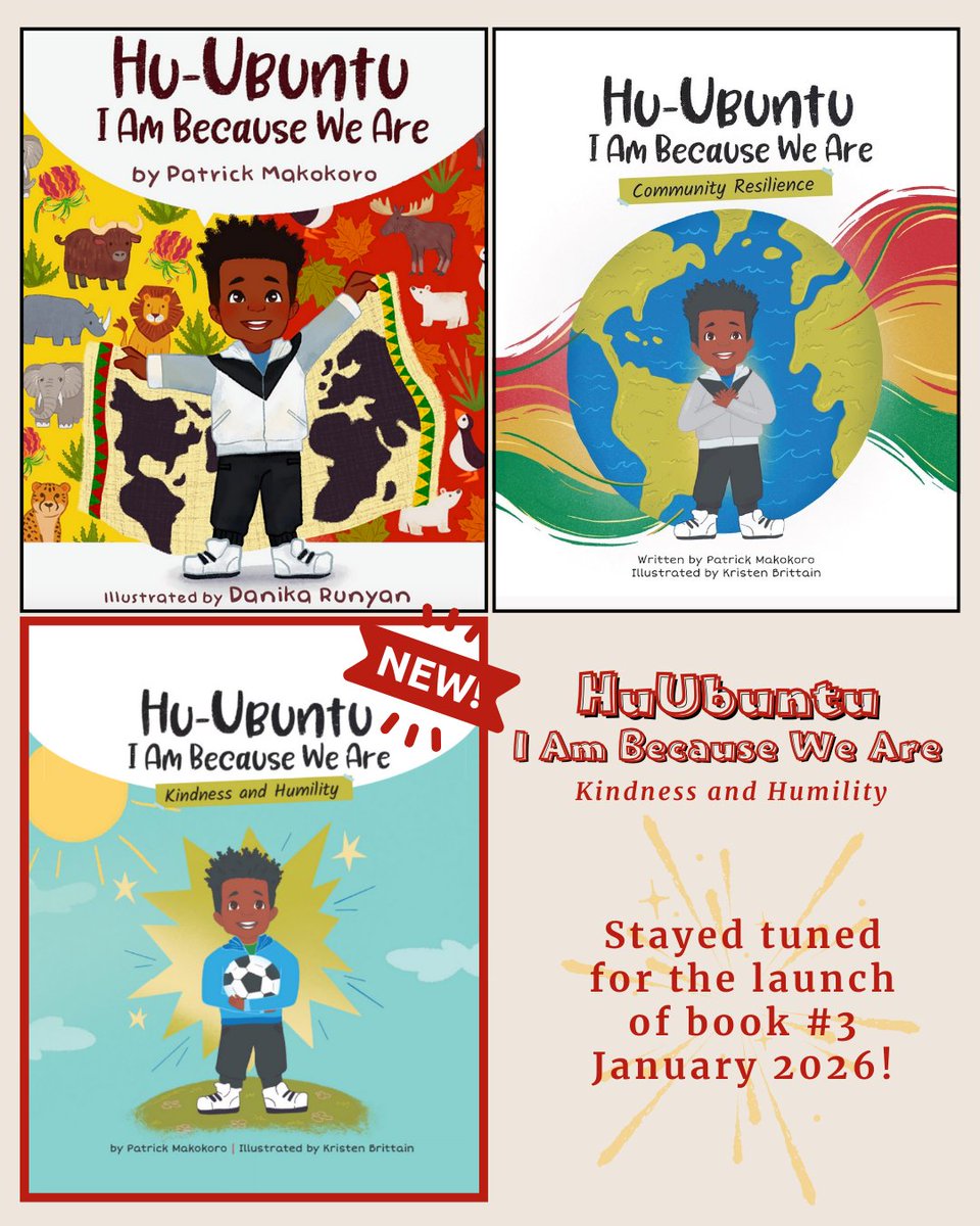 The countdown is on! HuUbuntu: I Am Because We are - Kindness and Humility (Book 3) will be available to order on JANUARY 10, 2026! That's just 6 days away - mark your calendar! 

#newbook #booklaunch #childrensbooks