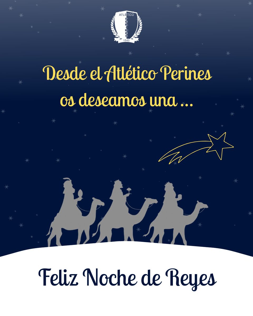ATPerines's tweet image. 🤴 Desde el Club Atlético Perines os deseamos a todos una feliz noche de Reyes, una de las noches más mágicas del año.

#ATPerines #ElEsfuerzoNoSeNegocia #Santander