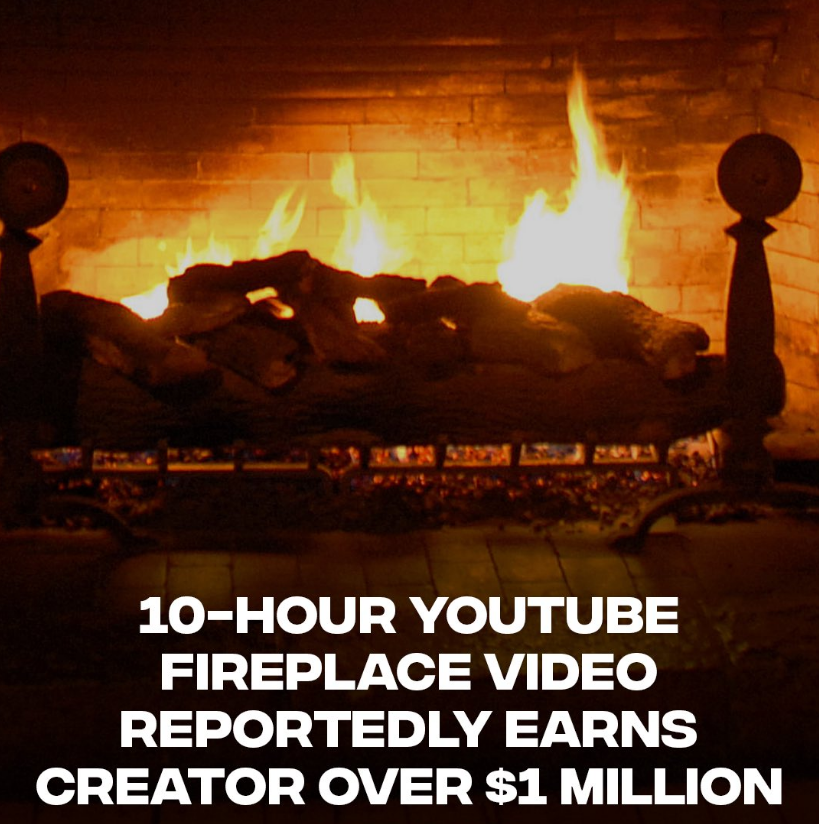 TrevesStudios's tweet image. 🧵
1/ I've seen this fireplace video circling and people complaining about missing the opportunity. 

If you're serious about "starting" to make money on YouTube, here's what I've learned in years 👇