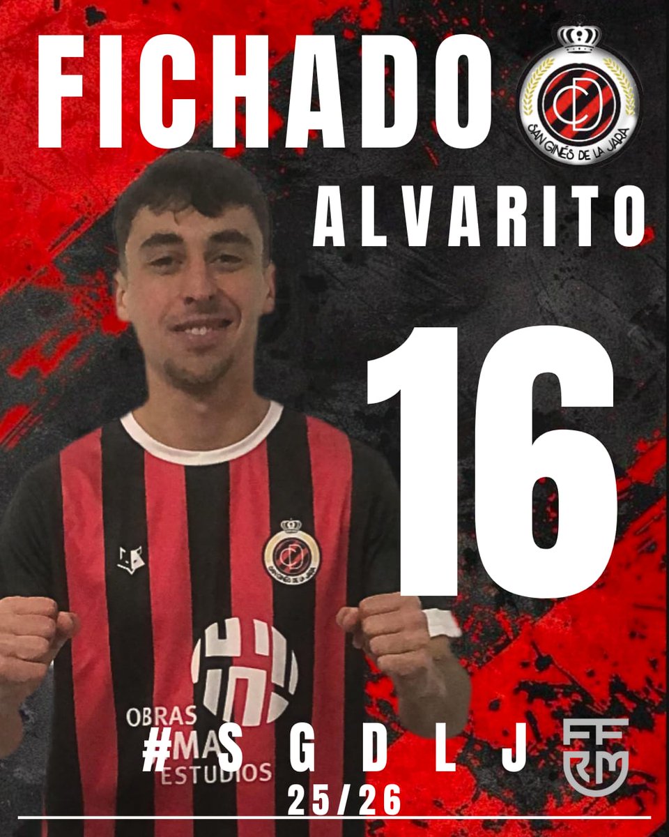💣𝐅𝐈𝐂𝐇𝐀𝐃𝐎💣
ALVARITO es nuevo jugador del SGDLJ.
Se une a este bonito proyecto, con muchas ganas de deleitarnos con su calidad, visión de juego y último pase, con él, damos un salto de calidad!
BIENVENIDO Alvarito
<a href="/Cartagena_Dep/">Cartagena Deportiva</a> 
<a href="/Ctdeporte2018/">CartagenaDeporte</a> 
<a href="/treceraG13/">Trecera.com ⚽️</a> 
<a href="/Nacional10x/">PreferenteAUT</a>