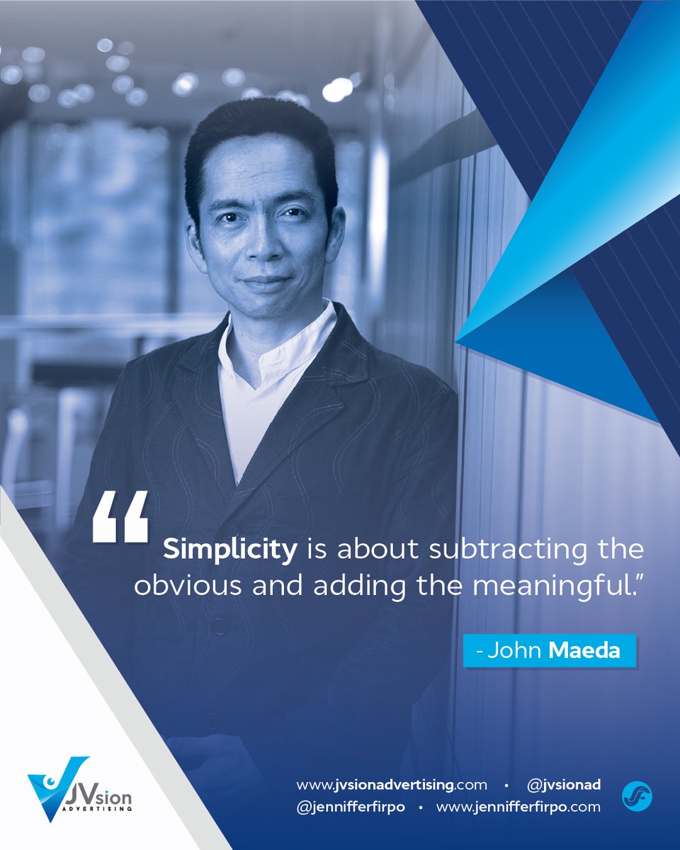 JVsionAd's tweet image. Great creativity isn’t about doing more. It’s about knowing what truly matters. When you strip away the noise, what remains is clarity, intention, and work that actually connects with people.✨

#MotivationalMonday #JohnMaeda #JVsionKnows