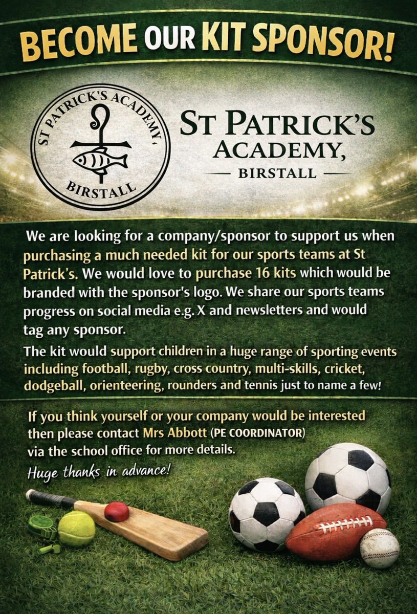 St Patrick’s Catholic Academy, Birstall - PE tweet media