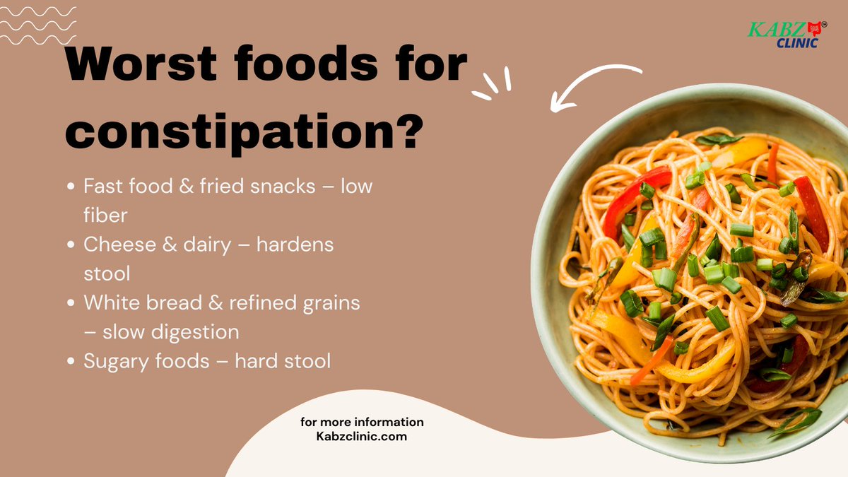 Worst foods for constiption?
#constipation #kabzcureclinic #healthsrainbowprivatelimited,   
For more information you can visit our youtube and website.      
Youtube : youtube.com/@KabzClinic
Website : kabzclinic.com