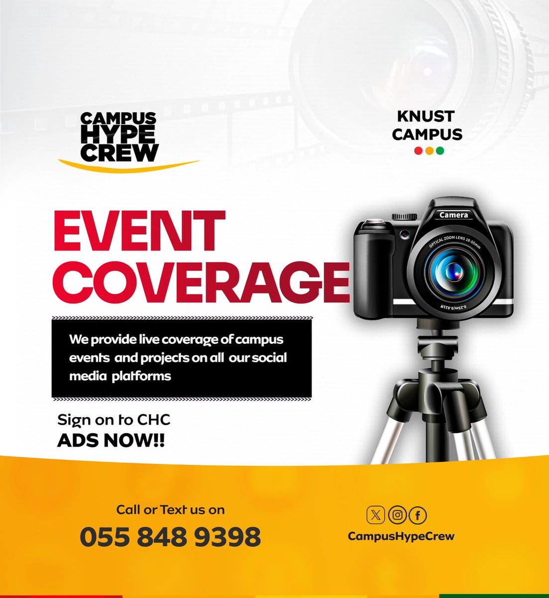 BoahenKofi79801's tweet photo. From small brands to big events — we push all 💼
#CampusHypeCrew
#KNUSTChapter https://t.co/07JC8b8YQC