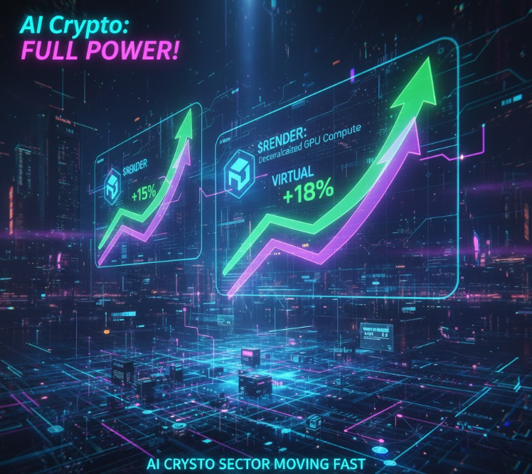 trendAI_XP's tweet photo. AI Crypto is on fire 🔥

24h top movers: 
$RENDER +15% (GPU demand) 
 $VIRTUAL +18% (AI projects lead) 🚀

Are you watching these signals? What's your top AI pick? 👇 https://t.co/XllMPg6OAJ