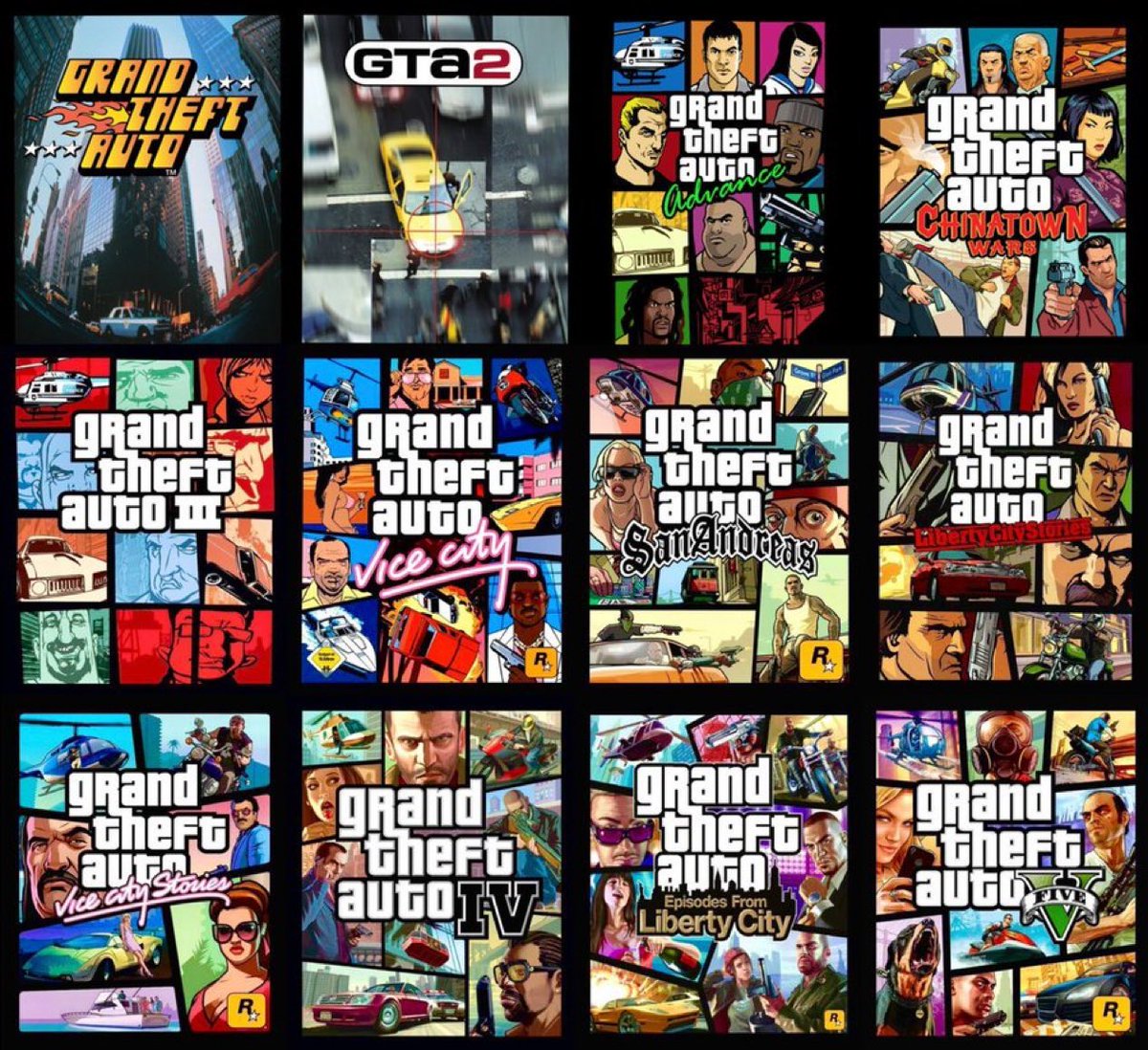 1GamewithDave1's tweet image. Grand Theft Auto franchise (1997-2013)