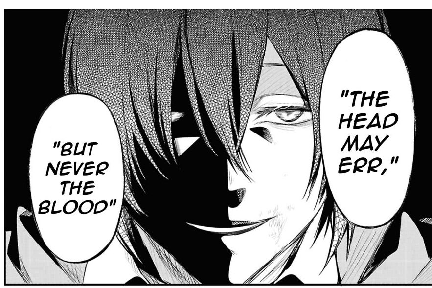 ghostofrimbaud's tweet image. A thread 🧵 on the metatextual stakes in BSD chapter 128

Or, alternatively: Why BSD’s narrative quality was shrinking, but this chapter was a HUGE step in the right direction