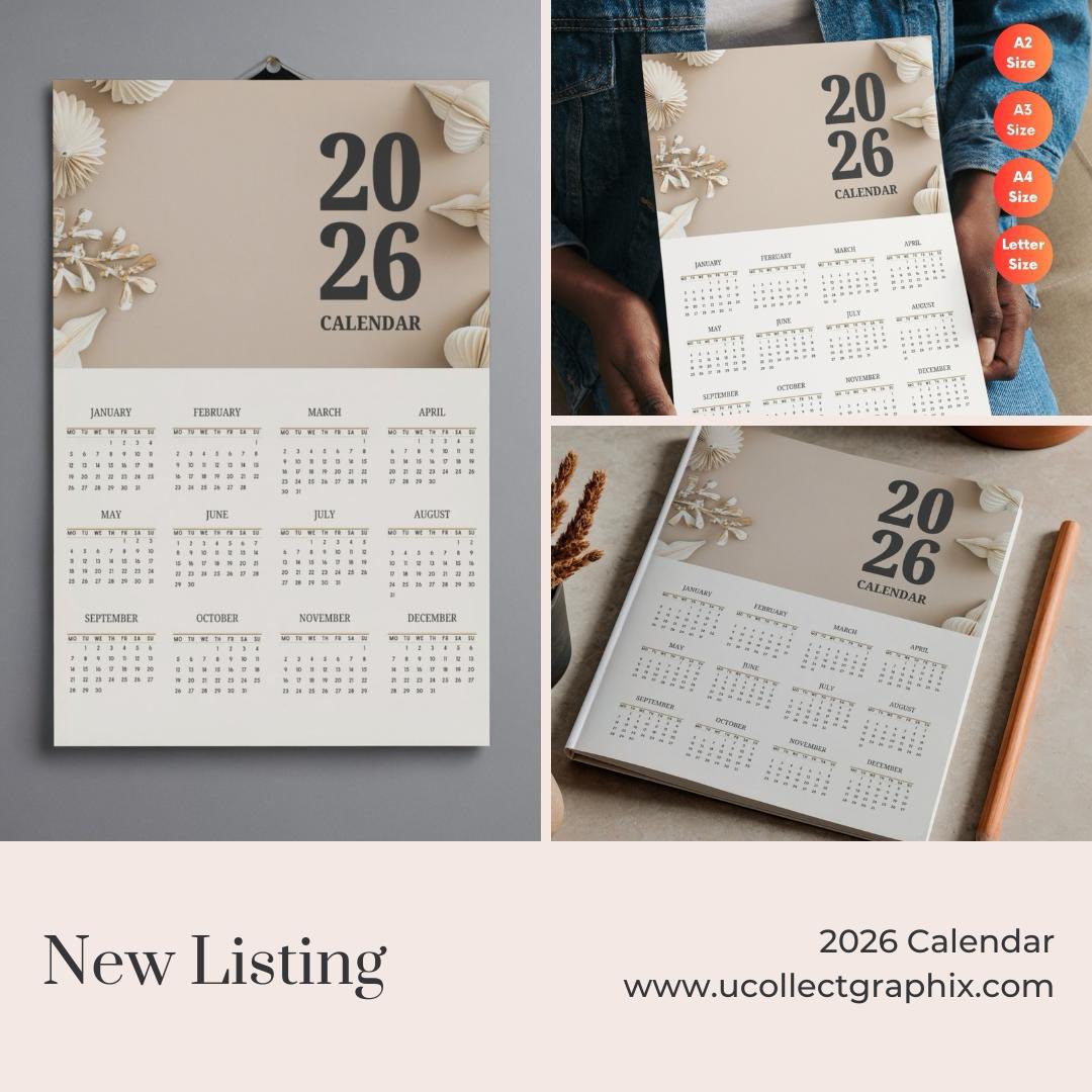 Plan Smarter in 2026!

Keep your entire year at a glance with this 2026 Calendar.

👉 Get yours here: ucollectgraphix.com/product/2026-p…

#2026Calendar #OnePageCalendar #PrintableCalendar #Planner2026 #MinimalPlanner #DigitalPlanner #HomeOffice