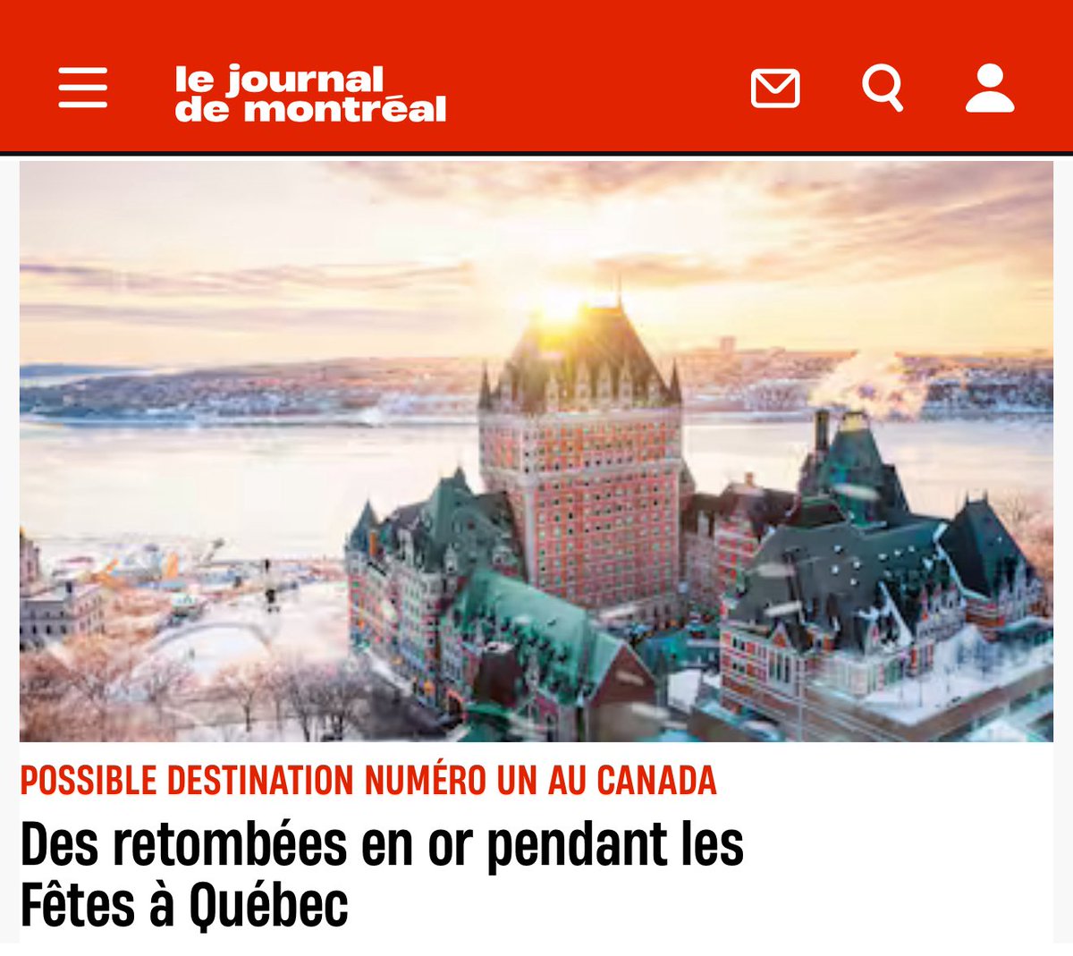 olivier_primeau's tweet photo. Bravo à la ville, aux commerçants, aux travailleurs du tourisme. C’est exactement comme ça qu’on crée de vraies retombées. 👏 

Je suis souvent à Québec, et honnêtement… ça fait 2-3 ans que c’est frappant. Il y a du monde partout. Des touristes de partout. Été comme hiver.

Pendant le temps des Fêtes, c’est encore plus évident. Les hôtels pleins, les restos qui roulent, les rues animées. On le sent : l’économie touristique est en feu.

Québec, c’est une ville qui a compris quelque chose que d’autres cherchent encore : elle est belle, sécuritaire, propre, et surtout accueillante. Les gens sont fiers, souriants, contents de recevoir.

Ce n’est pas compliqué : quand tu investis dans ton image, dans ton centre-ville, dans l’expérience,
les gens viennent. Et ils reviennent.

On parle souvent de problèmes, mais ça aussi, il faut le dire quand ça va bien. Québec est rendue une destination majeure au Canada, et sur le terrain, pas dans les communiqués, ça se voit. #quebec #touriste #bravo