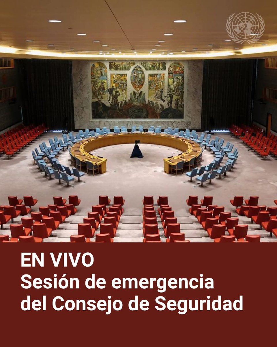 #Almomento a petición de #Venezuela  se lleva a cabo sesión de emergencia del Consejo de Seguridad de la #ONU