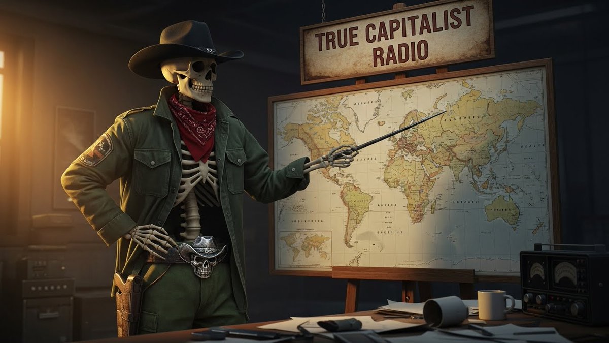 TheGhostReport's tweet image. True Capitalist Radio is LIVE today at 5:00pm CST.

We will discuss the markets, the legalese of Venezuela, Iran's pending collapse, China &amp;amp; Russia silence and the future of the world order.

Come hear the straight political dope.

Cheers baby, CHEERS!