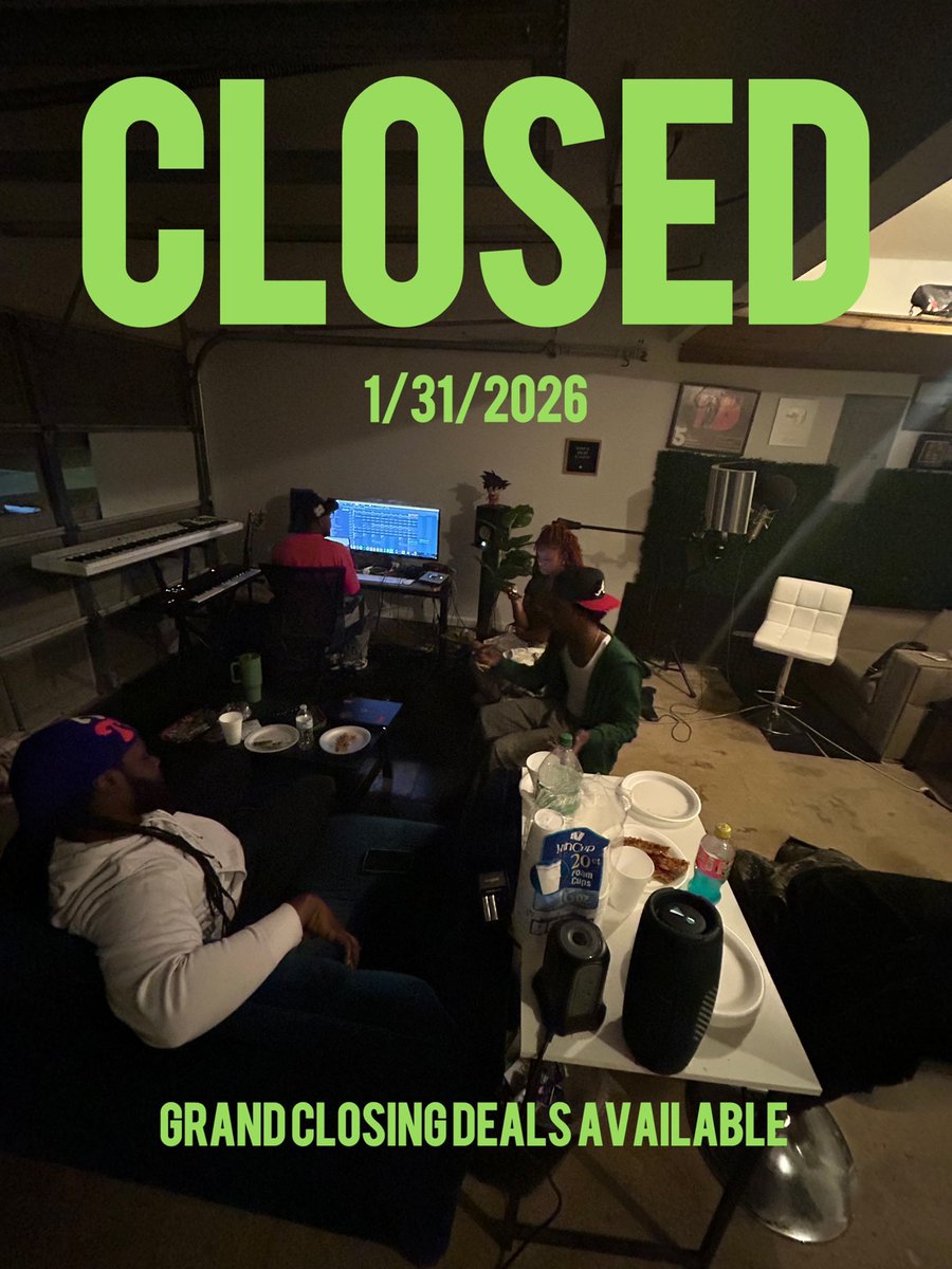 THIS IS TEMPORARY!!! But Hubris Sound Studios will be closing at the end of the month to move on to bigger and better things🥲🤞🏾 To say thank you for the support, I’m doing recording/mixing/mastering deals before we close up shop. Hit me!!!📲 (or book me up at ICON Studios ATL)