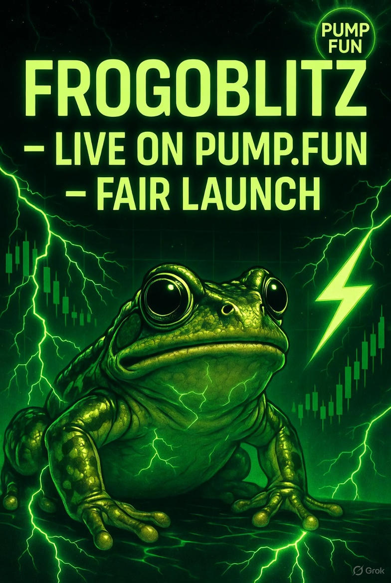 FrogoBlitz's tweet photo. 🚨 NEW FROG ALERT 🚨  
FROGOBLITZ is hopping into https://t.co/YygXyPXEcq 🐸⚡  

Early entry. Fair launch. Big meme potential.  
🔗 https://t.co/KOGNzJe3me  

#Memecoin #Crypto #FROGOBLITZ #PumpFun https://t.co/meG52phF9l