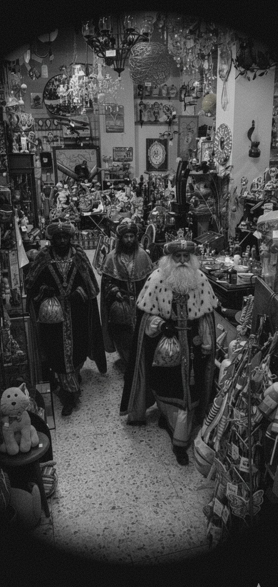 ElLaberintoDeco's tweet image. Revisando las imágenes de la cámara de seguridad hemos descubierto que hemos tenido visita. Sus majestades de oriente, Melchor, Gaspar y Baltasar, han venido a la tienda a por los regalos que dejarán está noche en muchas casas. 
🤭🤭🤭
#IA #Gemini