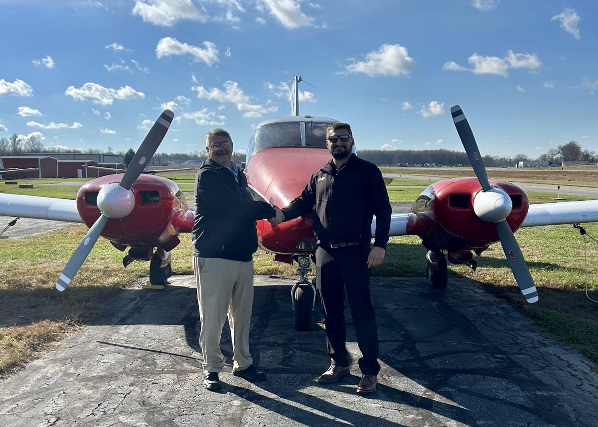 SportysAcademy's tweet photo. Congratulations to @SportysAcademy student Ryan Wirtz. Ryan added a Multiengine Rating to his pilot certificate on November 28, 2025. #MultienginePilot https://t.co/7VqYoSnhfb