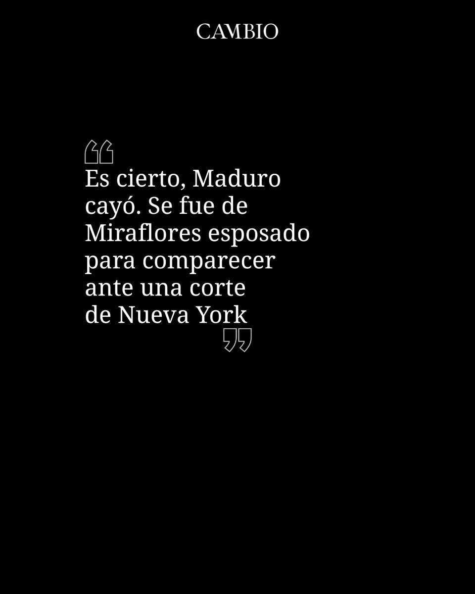 estoescambio's tweet image. La euforia por la salida de Maduro del poder en Venezuela fue efímera. El fin de semana que cambió la historia contemporánea de América Latina, y dejó una señal inquietante: cerró con una amenaza directa de Trump a Gustavo Petro que debería ser rechazada por todos los sectores.…
