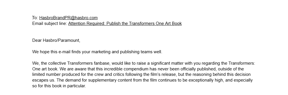 anddelirium's tweet image. ! IMPORTANT !
the template to send to hasbro is done. please email it if you can, it's easy and quick.
we have to start somewhere and it's only fair to those who made the movie as well as the fans to be able to see the tfone artbook being published.

form: bit.ly/4ju2PXF