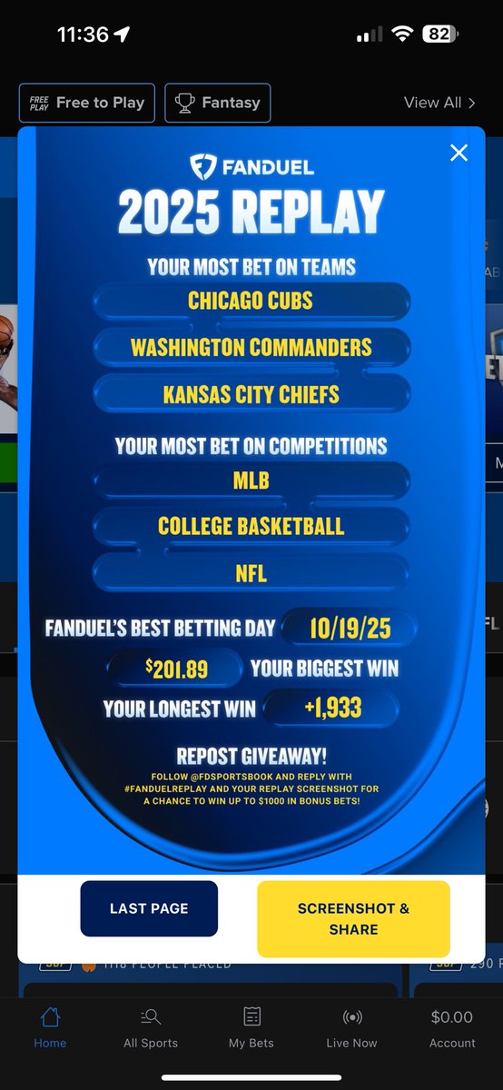 WBrooks2019's tweet photo. @FDSportsbook Ehhh some better than none https://t.co/7GAiZxJede