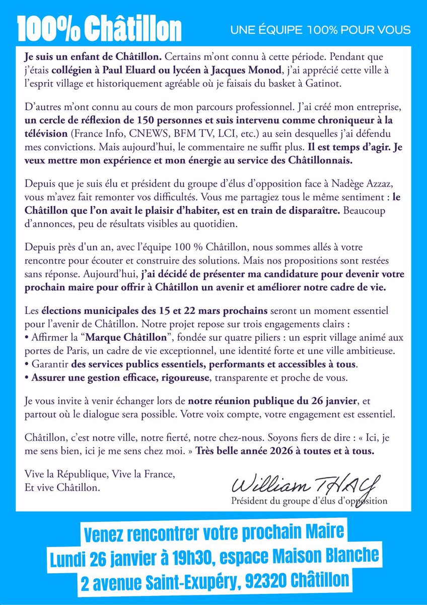 ThayWilliam's tweet photo. Je suis candidat pour devenir votre prochain Maire ! https://t.co/29XmGWhTZA