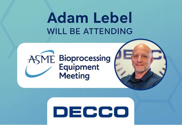 Adam Lebel, our #HighPurity Services SME, will be representing DECCO at the #ASME #Bioprocessing Equipment Meeting, January 12-15!

📅 Event Details: event.asme.org/Bioprocessing-…

📍 Join the conversation and explore cutting-edge developments in bioprocessing equipment.
#LifeSciences