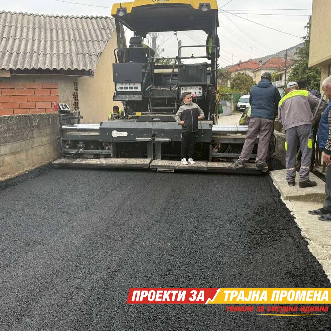 ПРОЕКТ: Реконструкција на улицата „Стариот пат“ во населбата Милетино во Општина Брвеница.

Инвестицијата е во висина од 7.145.083 денари и е обезбедена од Владата преку Министерството за транспорт. 

Проекти за трајна промена – темели за сигурна иднина.